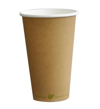 Kaffebæger 40 Cl ø90 Mm Bionedbrydelig Brun 50 Stk