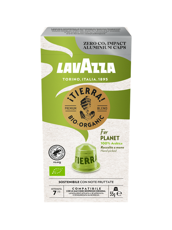 Lavazza Tierra Planet Organic Aluminum Caps 10 Pcs