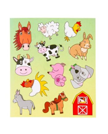 Lg-imports Sticker Sheet Of Farm Animals