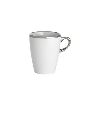 Pillivuyt Bistro Mug Dia   Cm 27 Cl White Silver