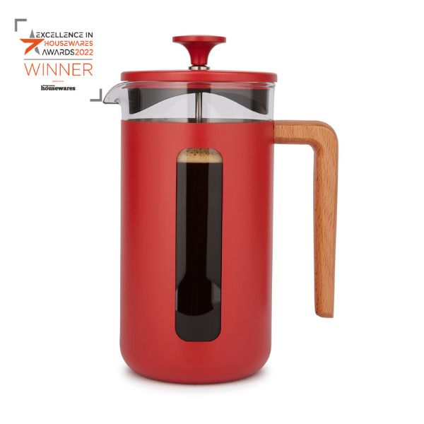 Pisa -kops Stempelkande Rød Træhåndtag La Cafetiã Re