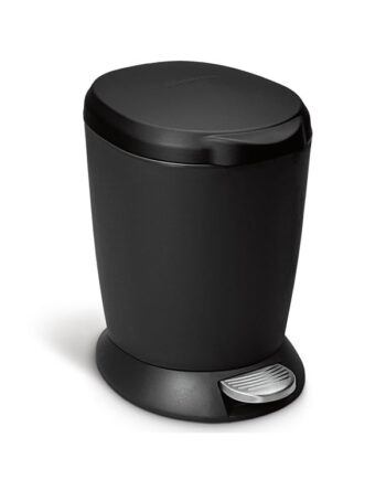 Simplehuman 6l Rund Pedalspand  Sort Plastik