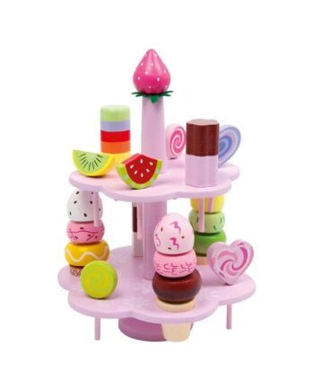 Small Foot Wooden Etagere With Play Food Candy