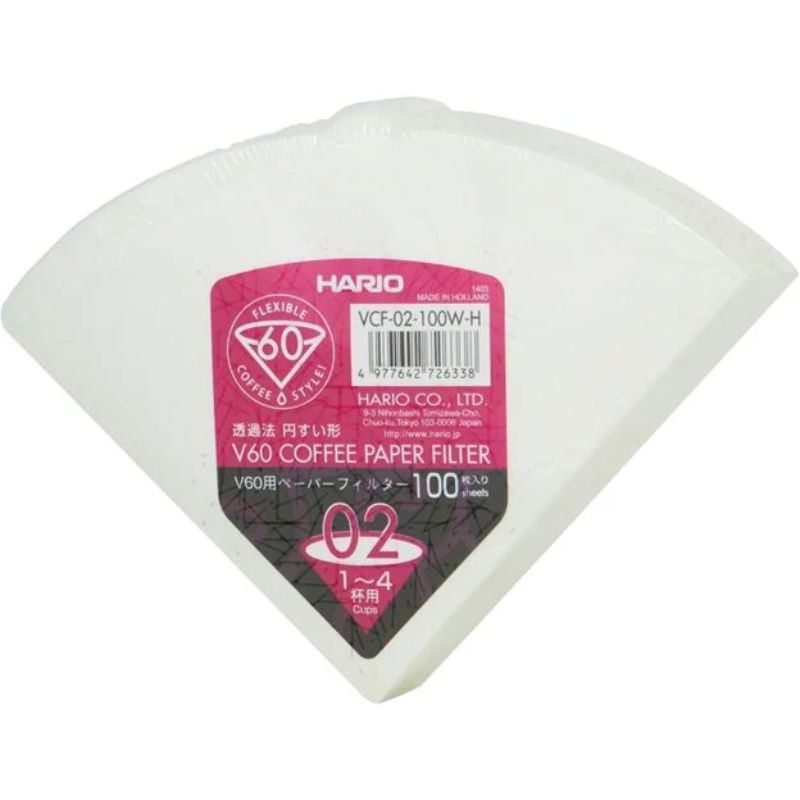 V60 Kaffefiltre 02 100 Stk Hvid