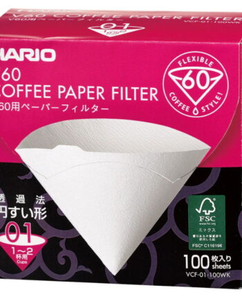 V60 Kaffefiltre 01 100 Stk   æske Hvid