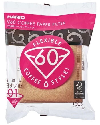 V60 Kaffefiltre 01 100 Stk Ubleget