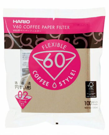 V60 Kaffefiltre 02 100 Stk Ubleget